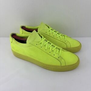 Common Projects Achilles Low Neon Yellow Suede Sneakers EU 43 Men Made Italy